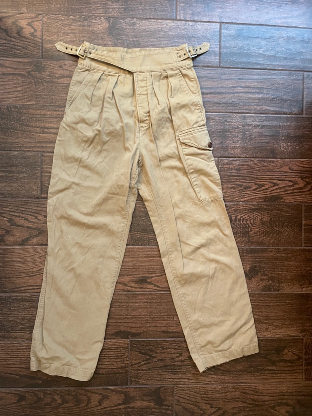 Banana Republic Straight-Leg Utility Pants in Tan